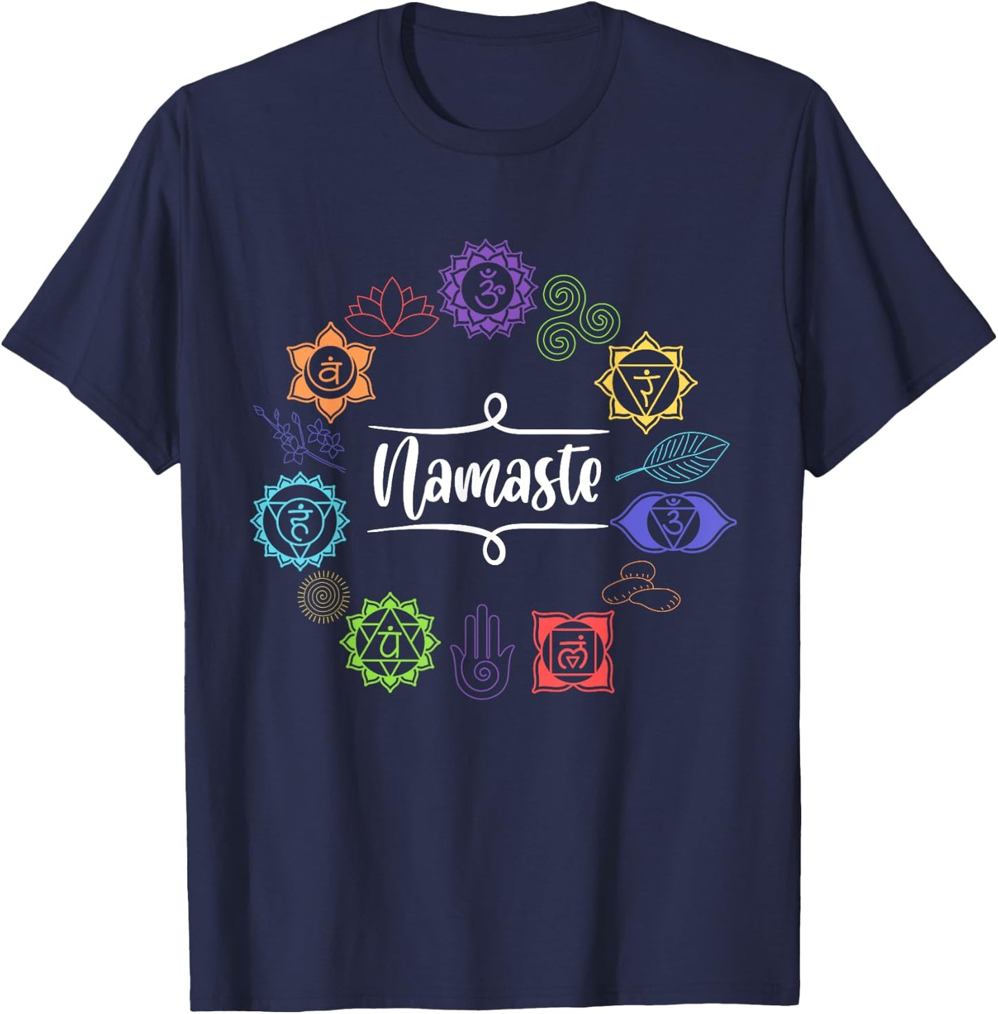 Namaste Yoga Meditation Calm Soul and Body Yoga Teacher Men Women Girls Kids T-Shirt - T-Shirt | Navy