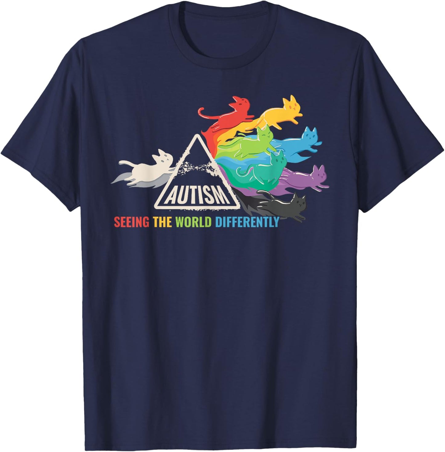Autism Seeing The World Differently T-Shirt - T-Shirt | Navy