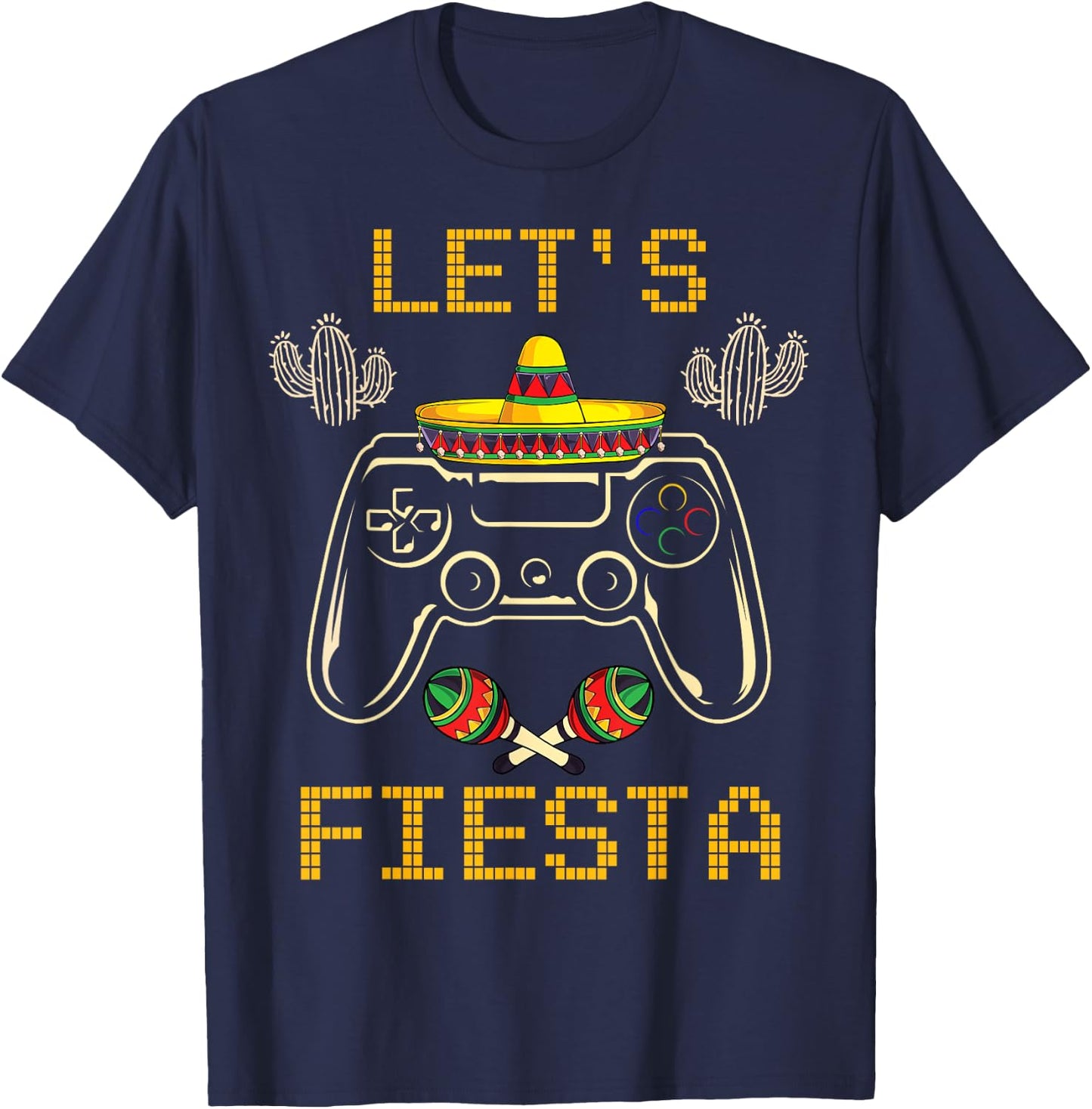 Cinco de Mayo Video Games Gaming Controller Gamer Boys Girls T-Shirt - T-Shirt | Navy