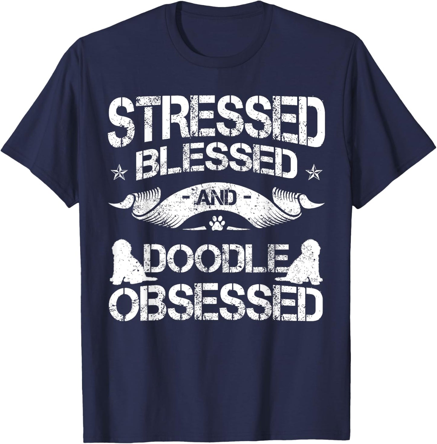 Doodle Lover Goldendoodle Groodie Dog Owner Crossbreed Breed Men Women Girls Kids T-Shirt - T-Shirt | Navy