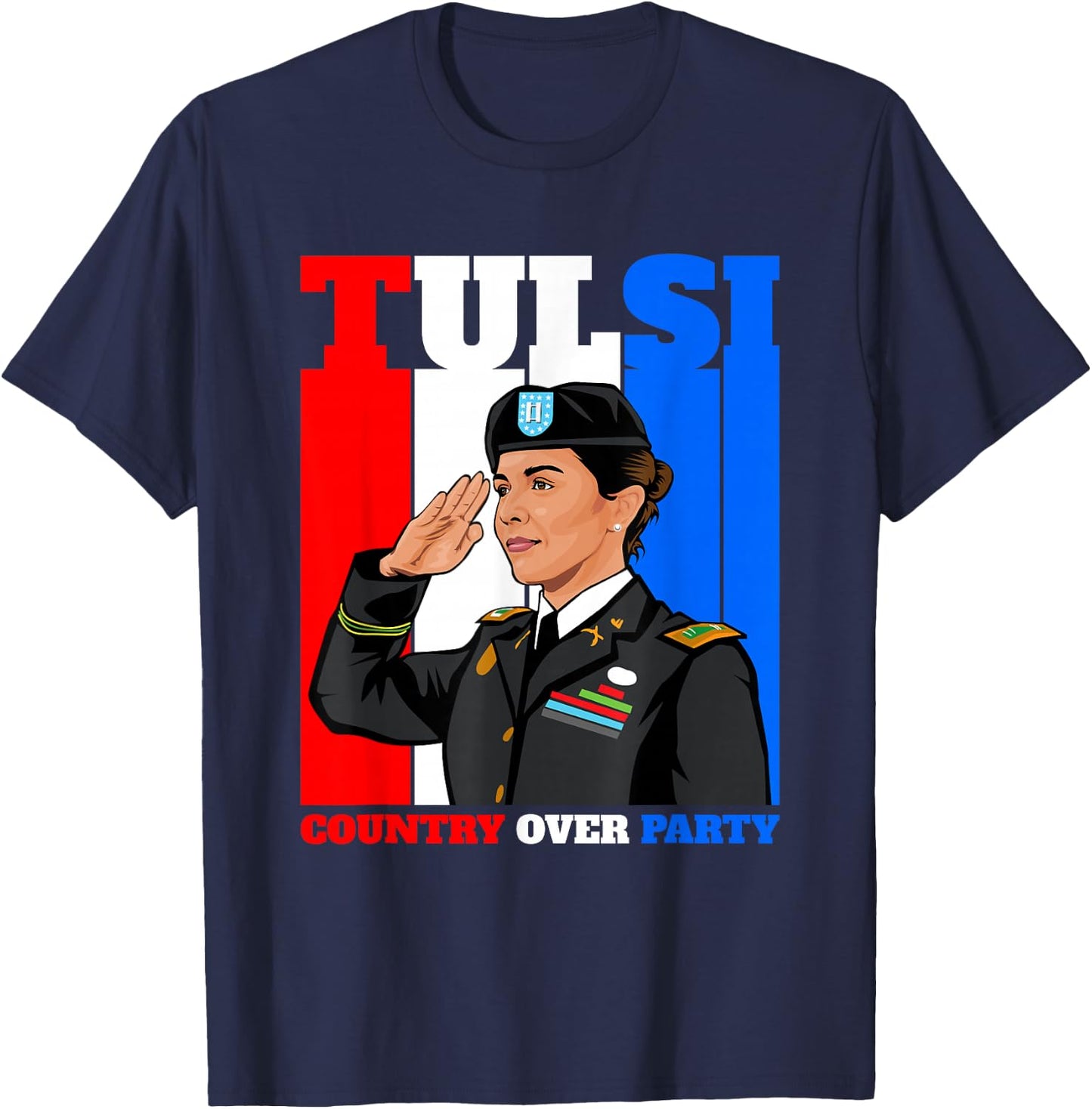 Tulsi Gabbard for First Female President 2028 T-Shirt - T-Shirt | Navy