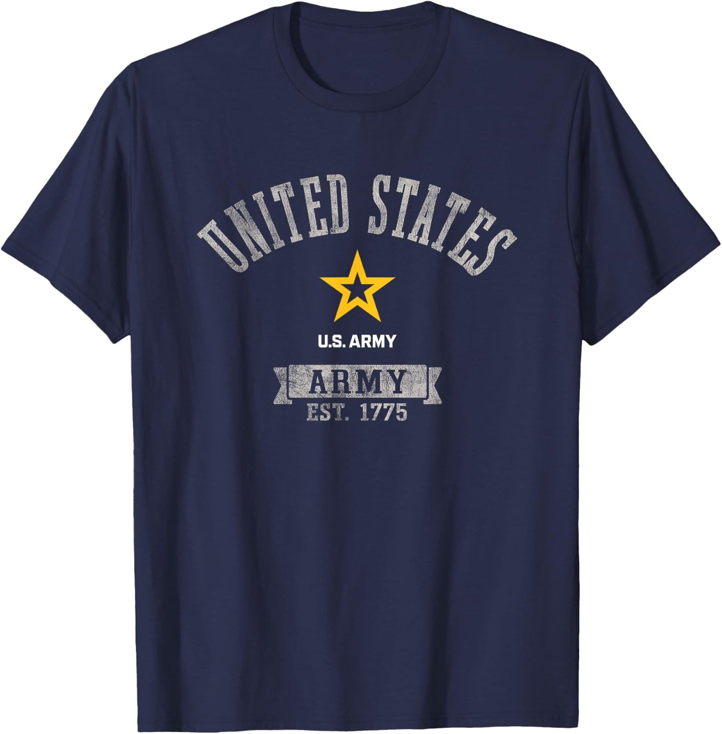 United States Army Military Vintage Logo Officially Licensed T-Shirt - T-Shirt | Navy
