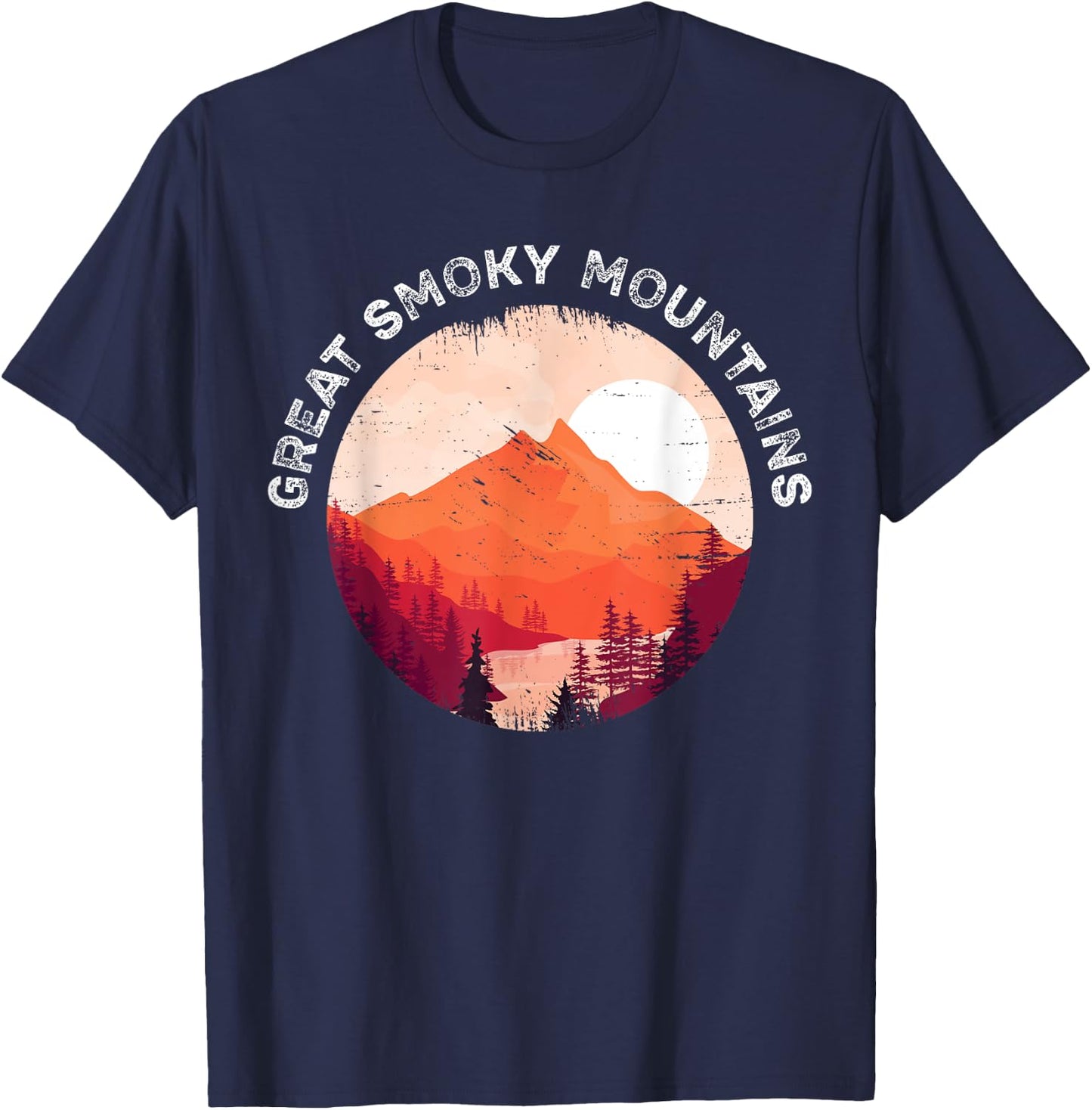 Great Smoky Mountains Hiking Souvenir T-Shirt - T-Shirt | Navy