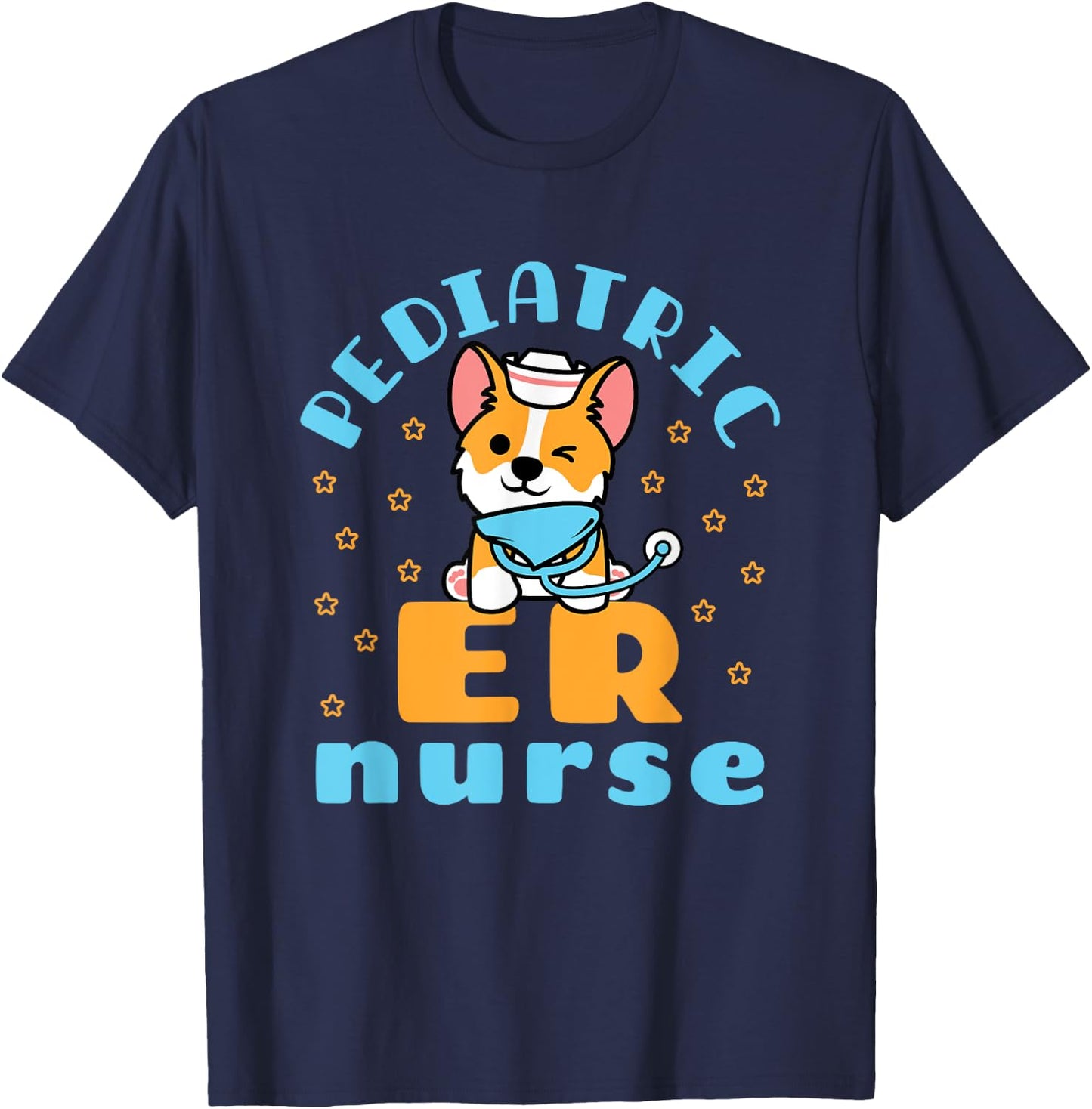 Cute Pediatric ER Nurse Pedi Unit Emergency Room Nursing T-Shirt - T-Shirt | Navy