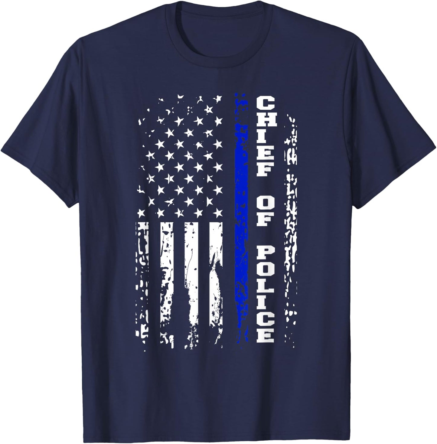 Police Chief Shirt Chief of Police Rank T-Shirt - T-Shirt | Navy