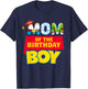 Mom Of The Birthday Boy Funny Story Family Matching Toy T-Shirt - T-Shirt | Navy