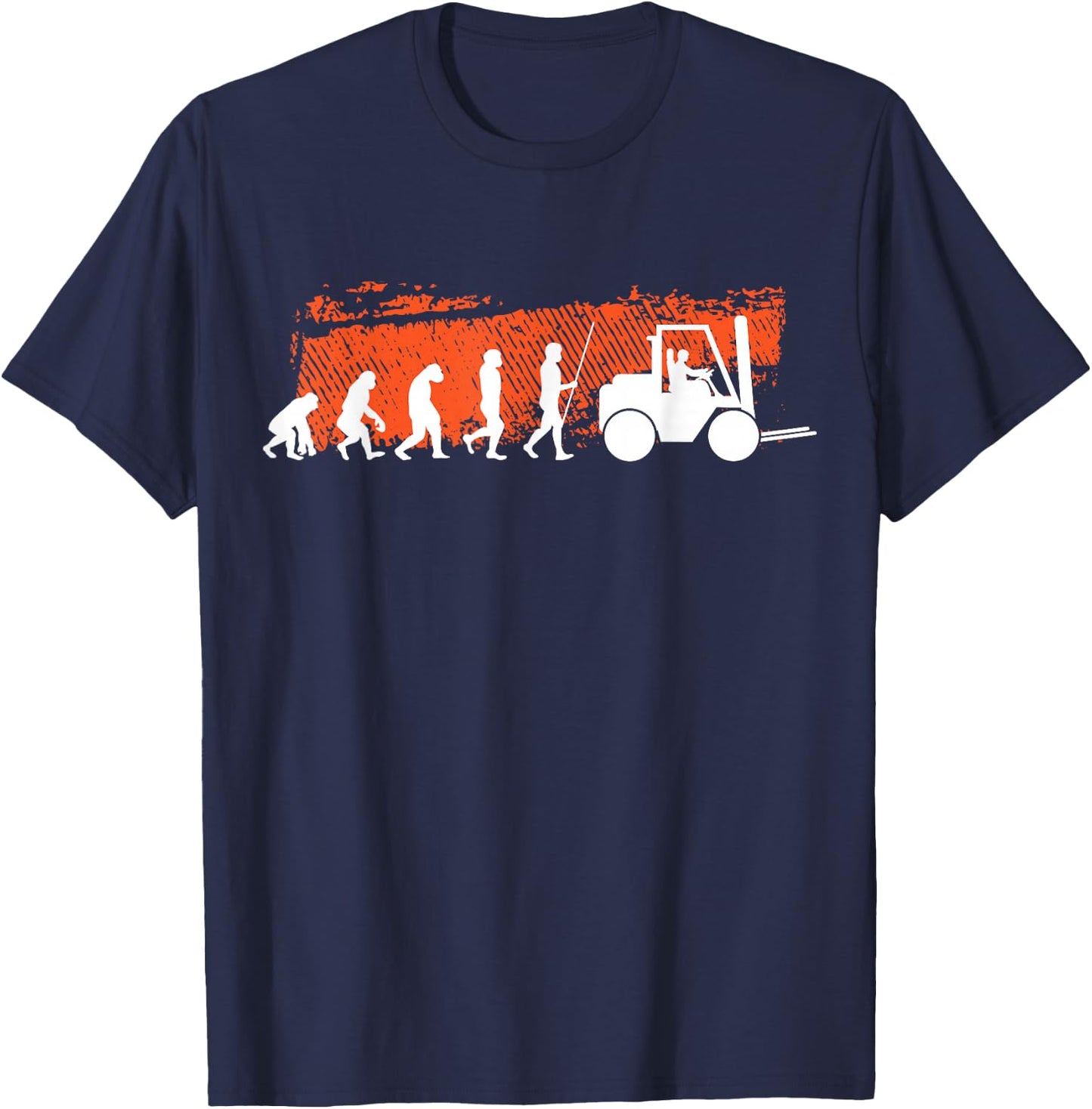 Evolution forklift | Forklift driver warehouse worker T-Shirt - T-Shirt | Navy