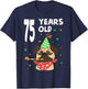 75th Birthday Pug Dog Lover Party 75 Year Old Funny B-Day Men Women Girls Kids T-Shirt - T-Shirt | Navy
