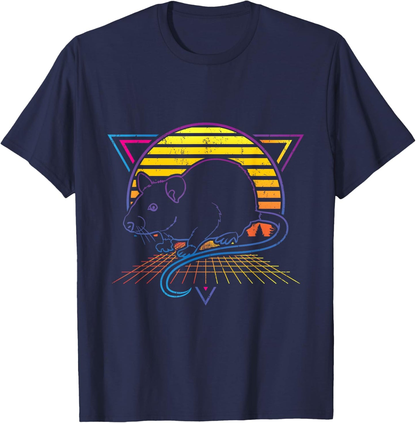Retro Rat for Rat Lover T-Shirt - T-Shirt | Navy