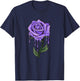 Purple Aesthetic Rose Soft Grunge Pastel Goth Punk Floral T-Shirt - T-Shirt | Navy