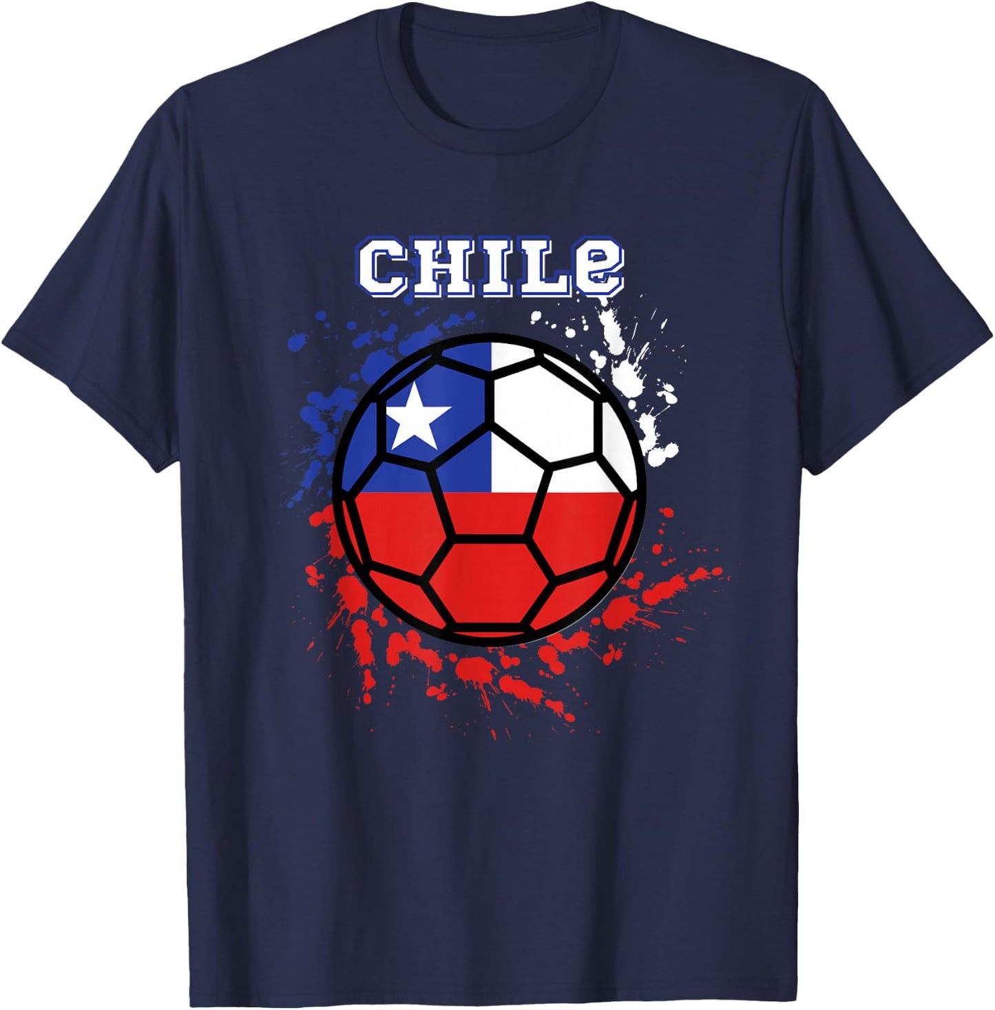 Chile Soccer Chilean Flag Futbol Fan Jersey T-Shirt - T-Shirt | Navy
