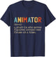 Animation Graphic Artist Gifts & Apparel Adult Black T-Shirt - T-Shirt | Navy