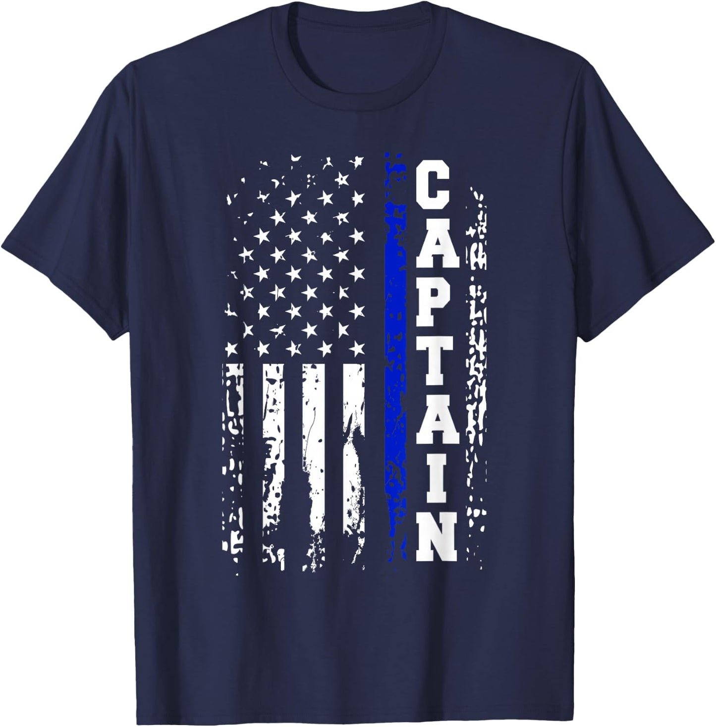 Police Captain Shirt Police Rank Captain Gift T-Shirt - T-Shirt | Navy