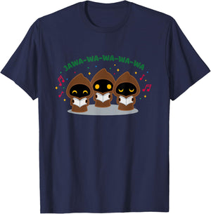 Star Wars Holiday Jawa Christmas Carol Cute Jawa-Wa-Wa-Wa T-Shirt - T-Shirt | Navy