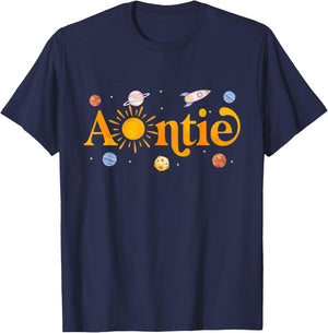 Auntie of The Birthday First Trip Around The Sun Bday Boy T-Shirt - T-Shirt | Navy
