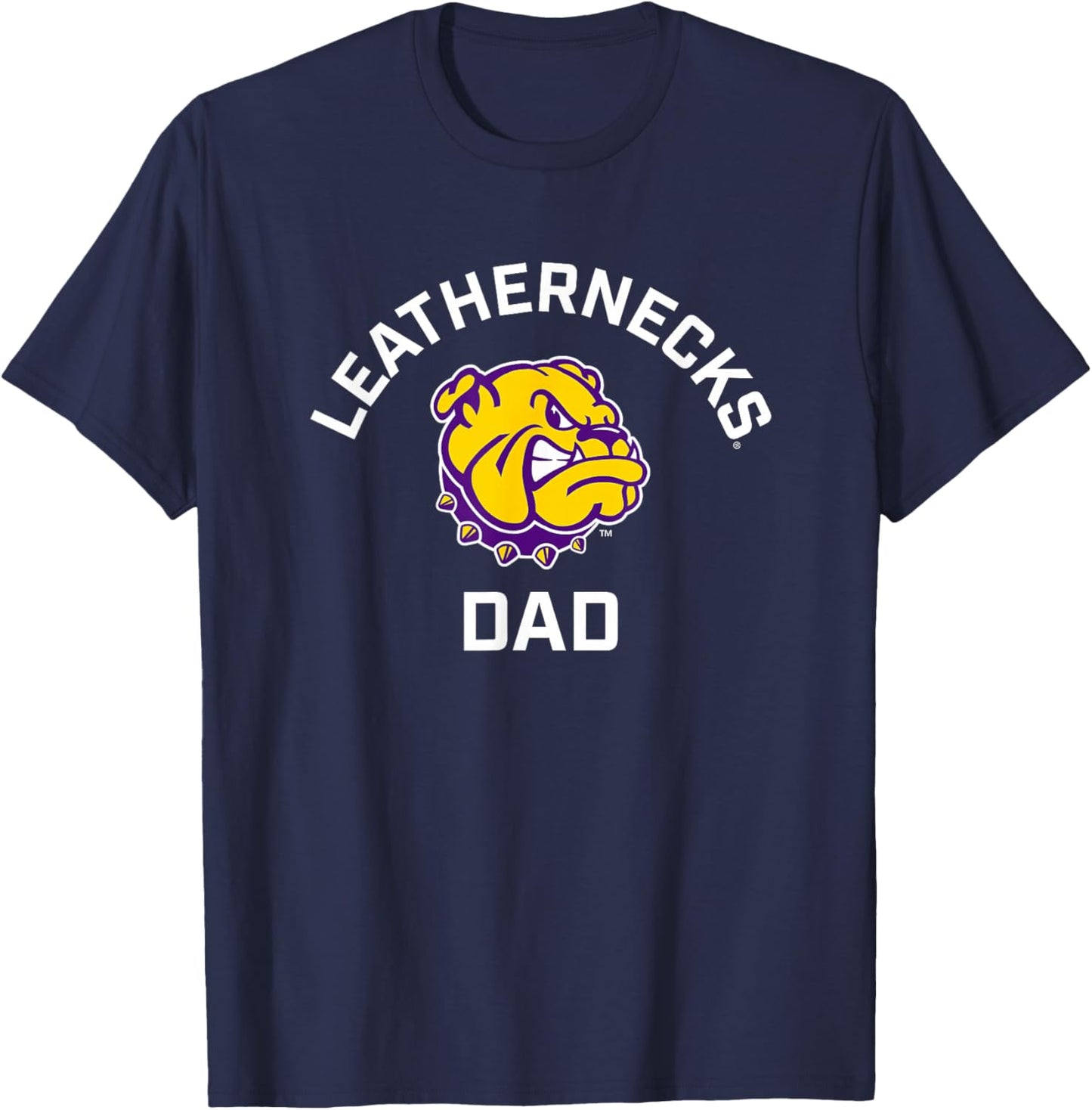 Western Illinois University Leathernecks Arched Dad T-Shirt - T-Shirt | Navy