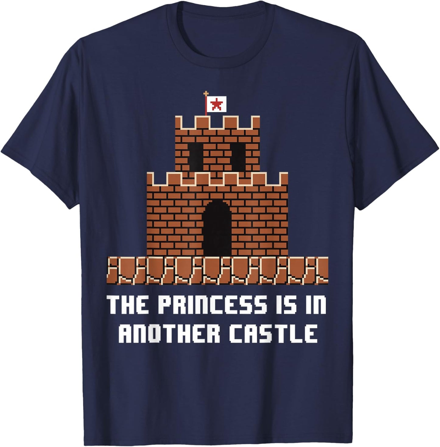 Super Mario The Princess Is In Another Castle T-Shirt - T-Shirt | Navy