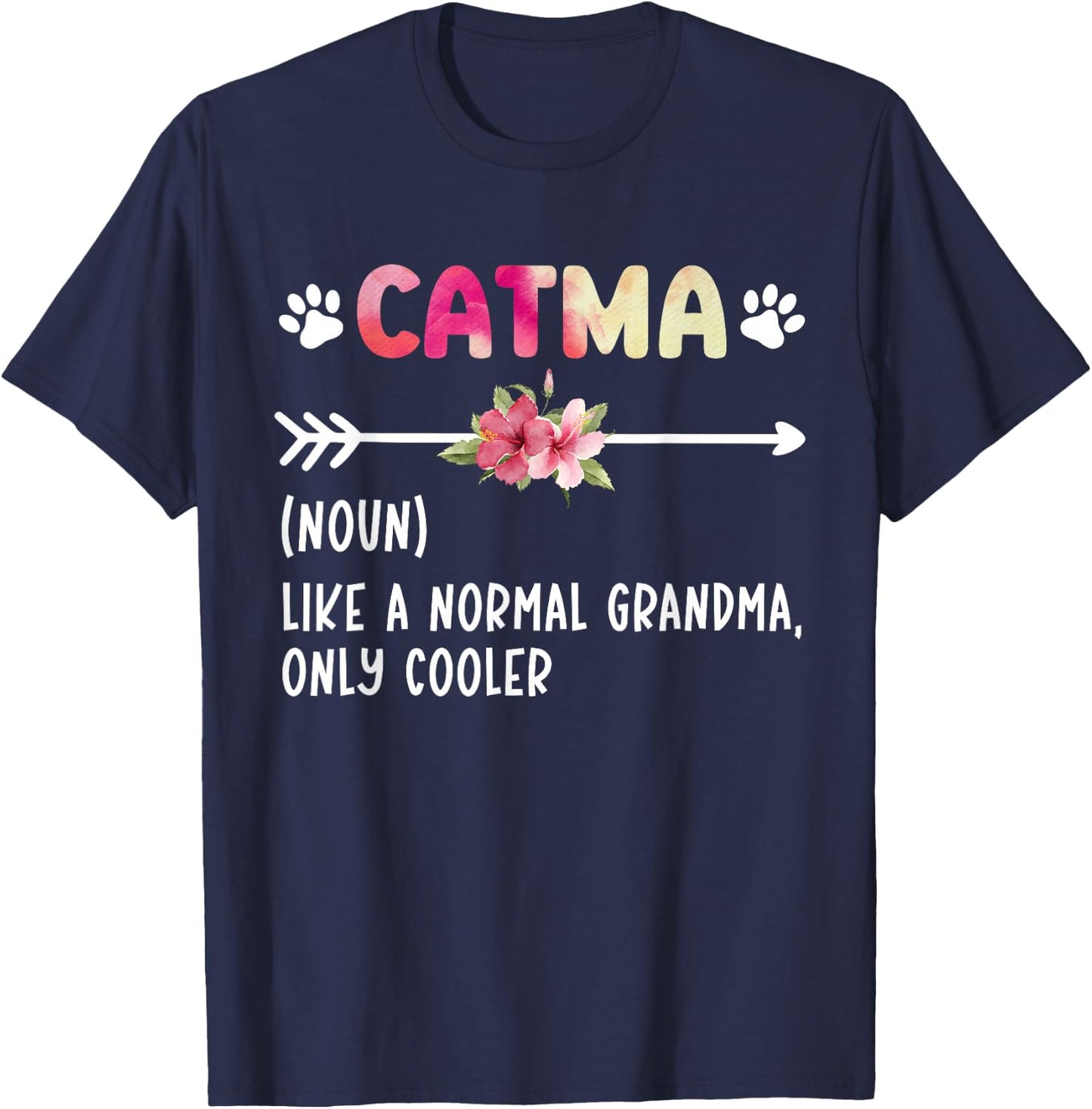 Catma Definition Cat Grandma Cat Grandmother T-Shirt - T-Shirt | Navy