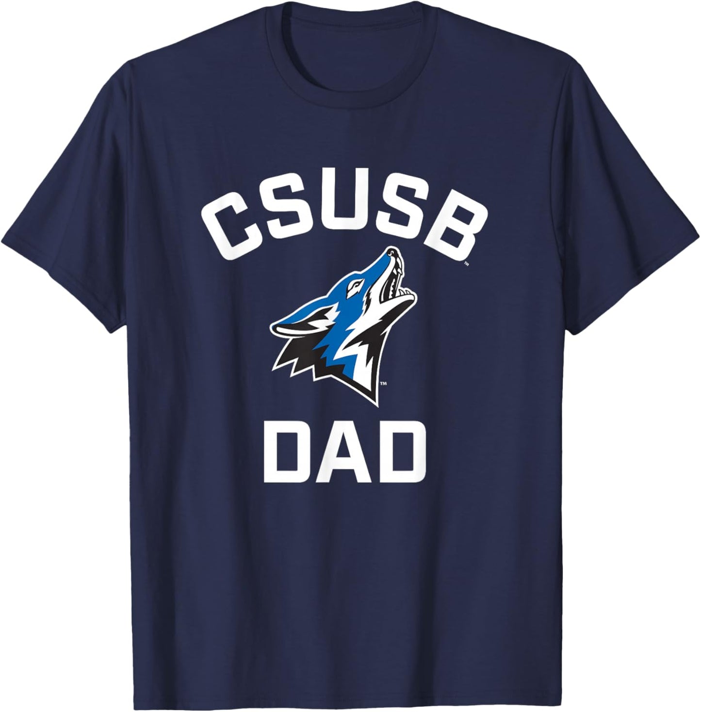 Cal State San Bernardino CSUSB Coyotes Arched Dad T-Shirt - T-Shirt | Navy