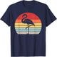 Vintage Retro Flamingo T-Shirt - T-Shirt | Navy