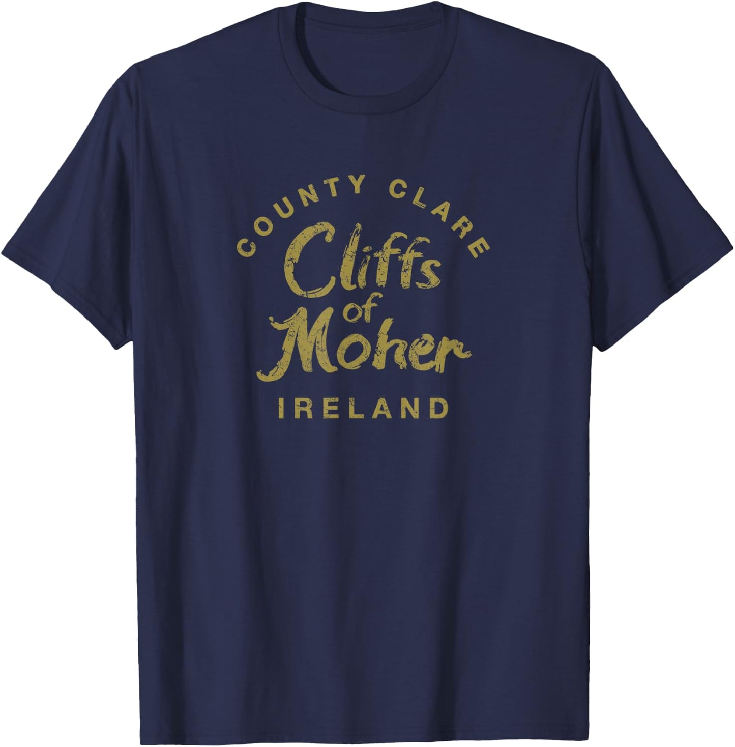 Ireland Cliffs of Moher Irish Vintage T-Shirt - T-Shirt | Navy