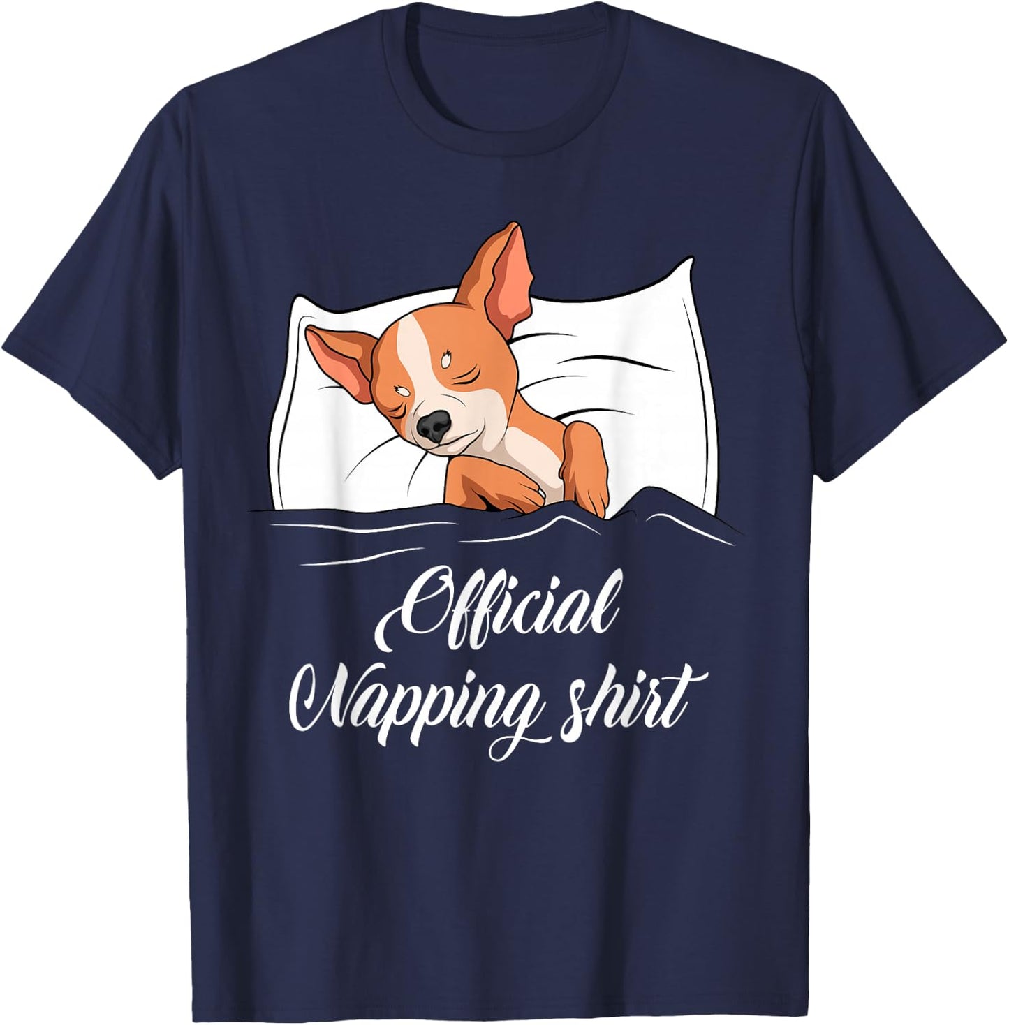 Sleeping Chihuahua Pyjamas Dog Lover Gift Official Napping Women Girls Kids T-Shirt - T-Shirt | Navy