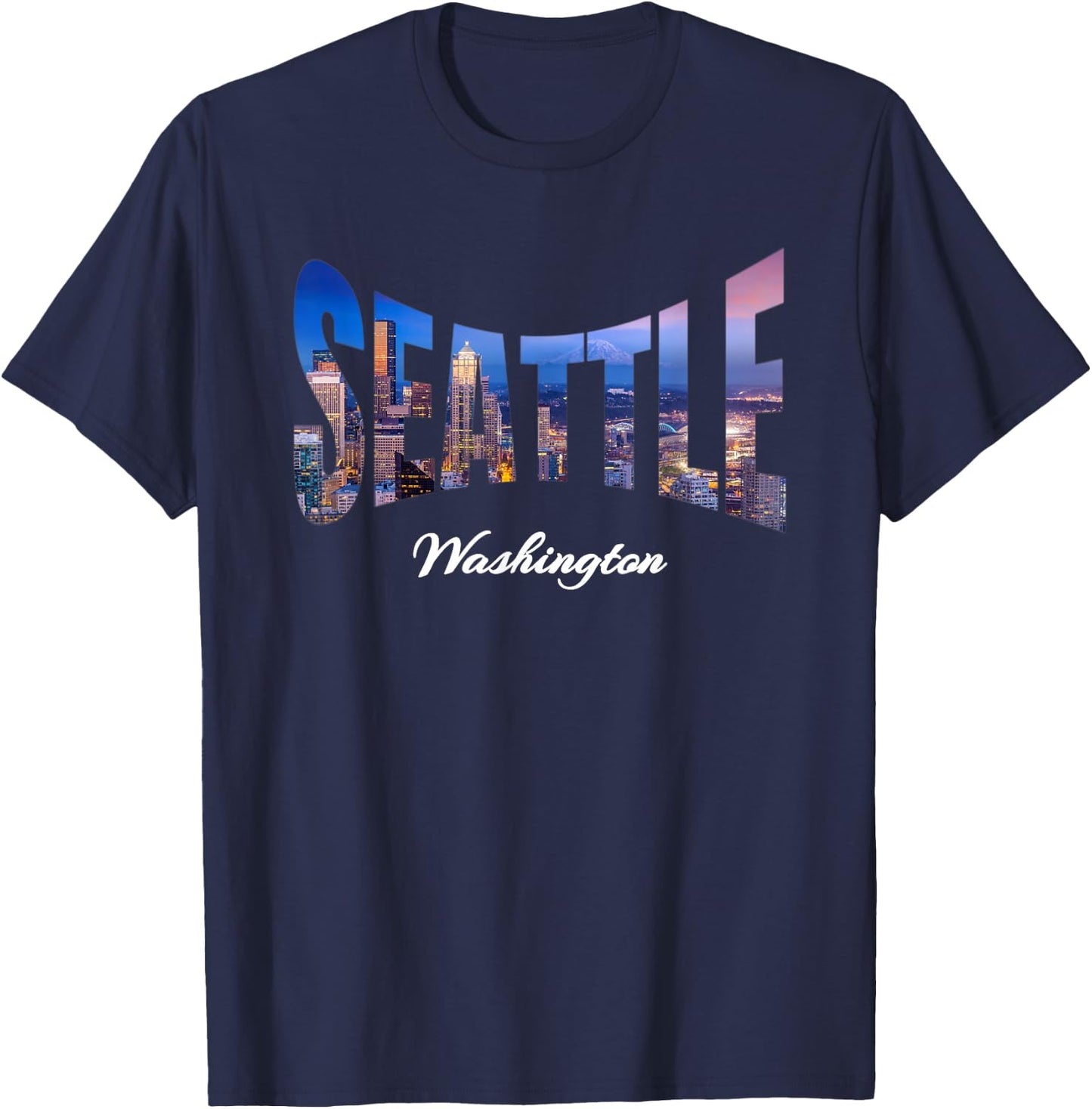 Seattle Washington City Souvenirs T-Shirt - T-Shirt | Navy