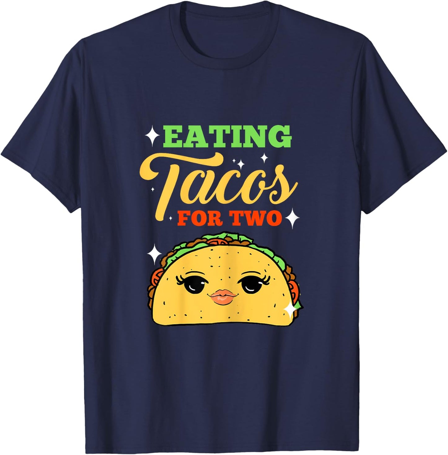 Eating Tacos For Two Pregnancy Announcement T-Shirt - T-Shirt | Navy