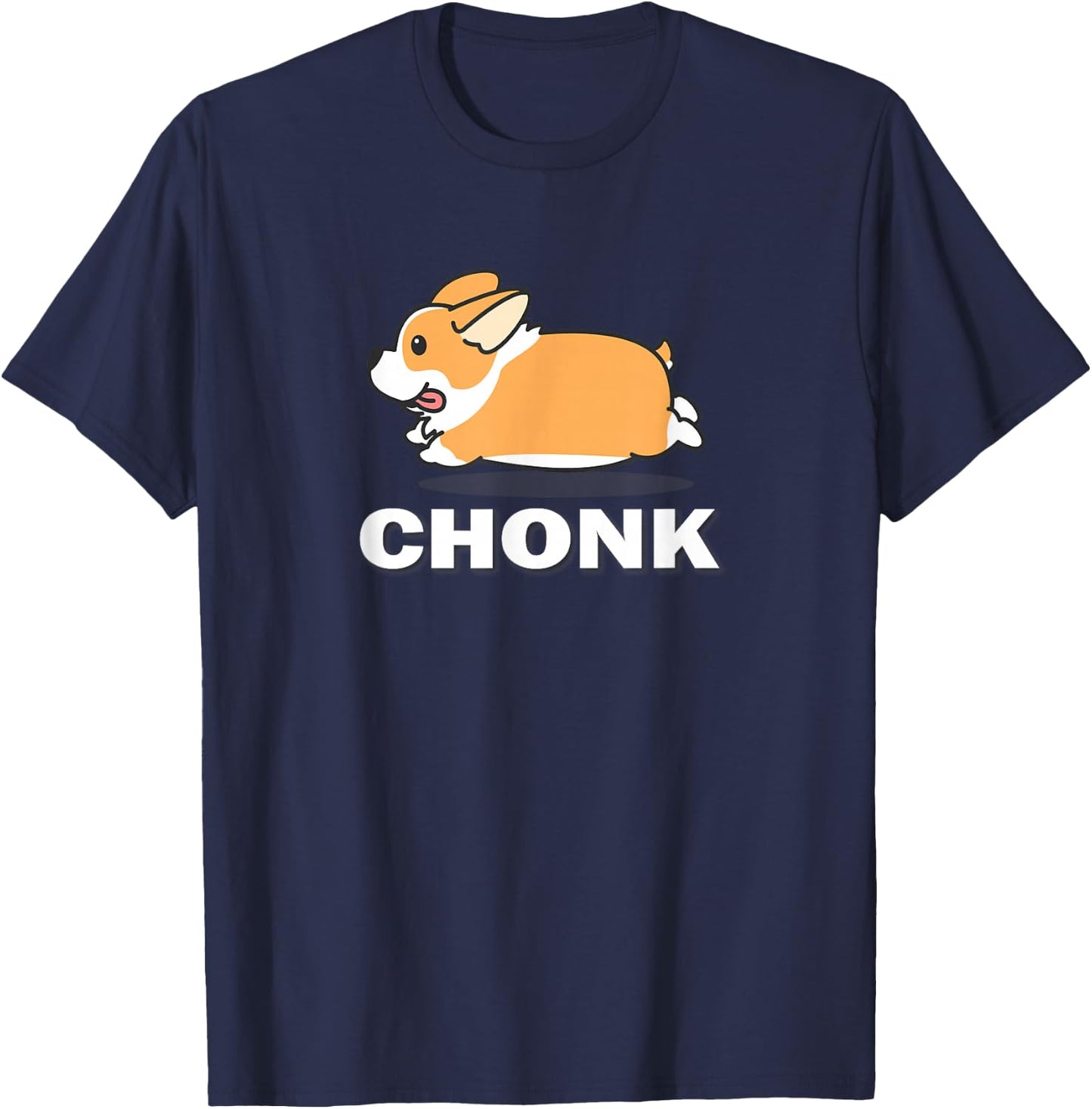 Funny Fat Chonk Pembroke Welsh Corgi Dog Lover T-Shirt - T-Shirt | Navy