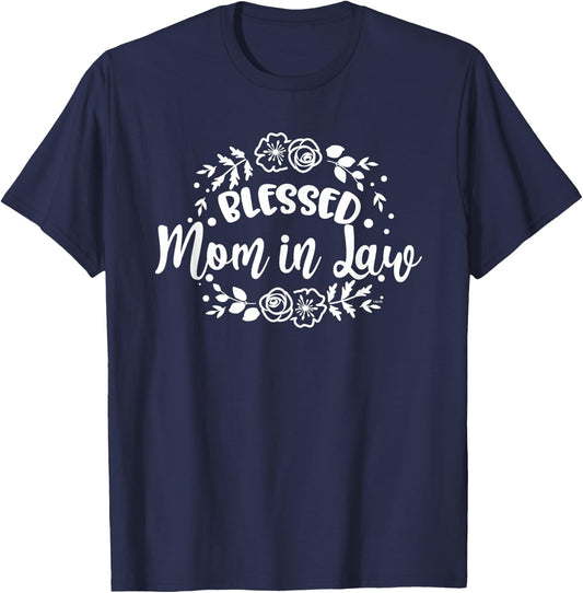 Blessed Mom-in-Law for Mother's Day T-Shirt - T-Shirt | Navy