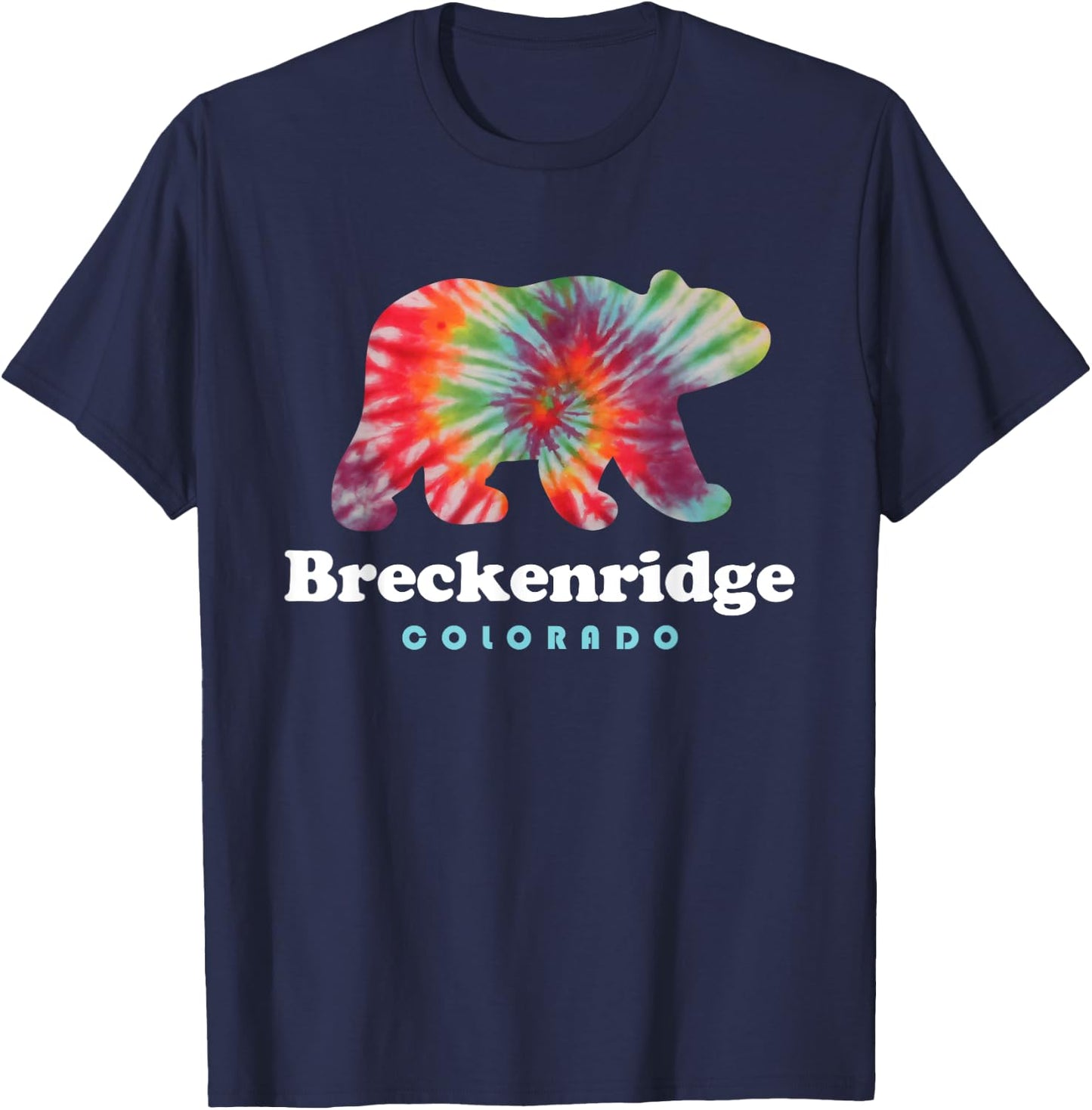 Breckenridge Colorado Bear Tie Dye T-Shirt - T-Shirt | Navy