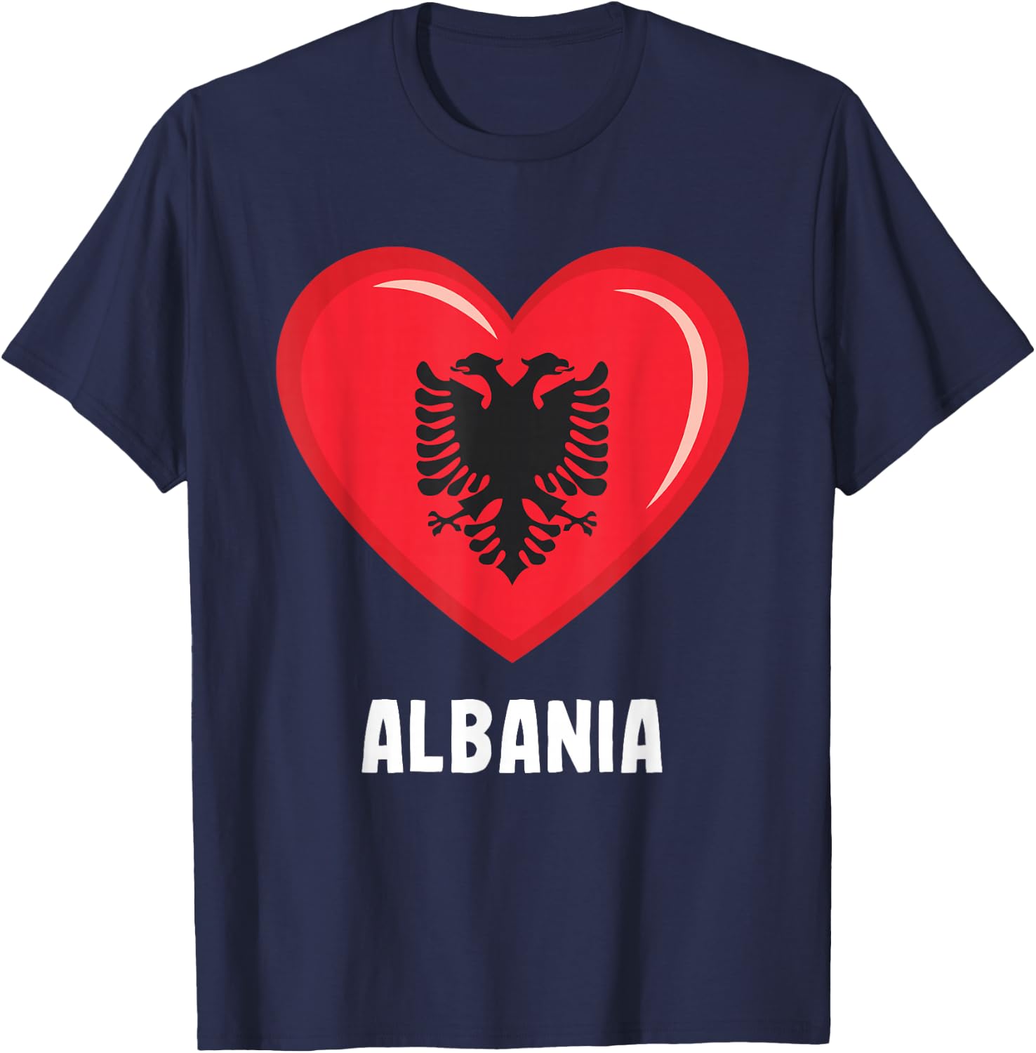 Albania Flag Jersey | Albanian T-Shirt - T-Shirt | Navy
