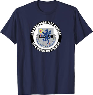 3rd Squadron 71st Cavalry 10th Mountain Division Veteran T-Shirt - T-Shirt | Navy