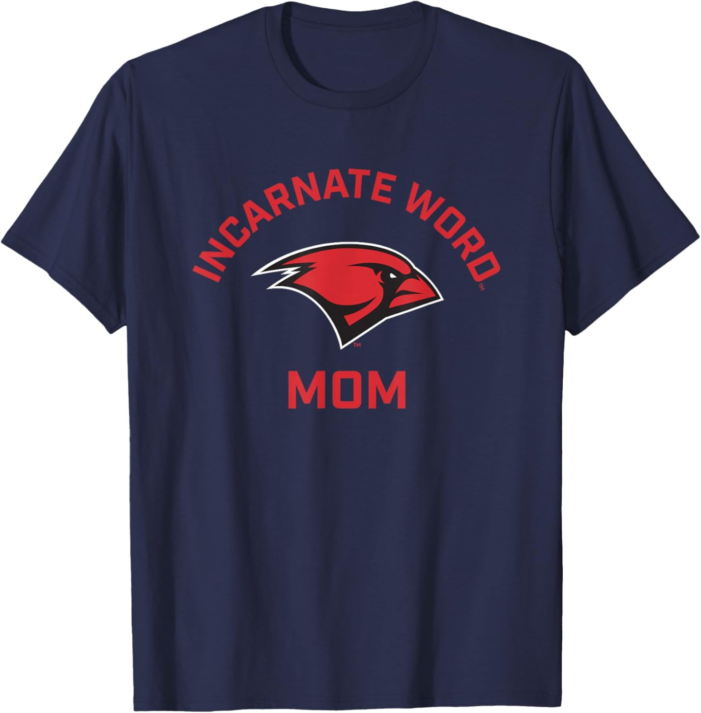 University of the Incarnate Word UIW Cardinals Arched Mom T-Shirt - T-Shirt | Navy