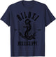 Biloxi Mississippi Anchor Vintage USA America Souvenir T-Shirt - T-Shirt | Navy