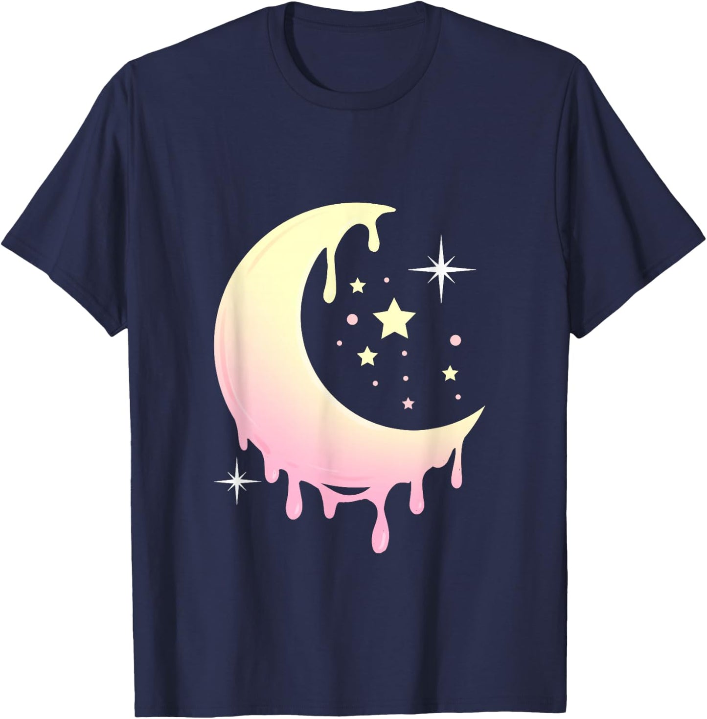 Pastel Moon Kawaii Pastel Goth T-Shirt - T-Shirt | Navy