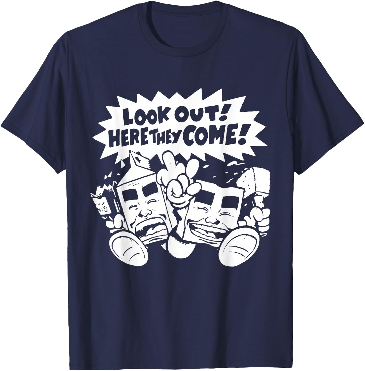 Black And White Love Milk & Cheese - Latest Thing Vaporwave T-Shirt - T-Shirt | Navy