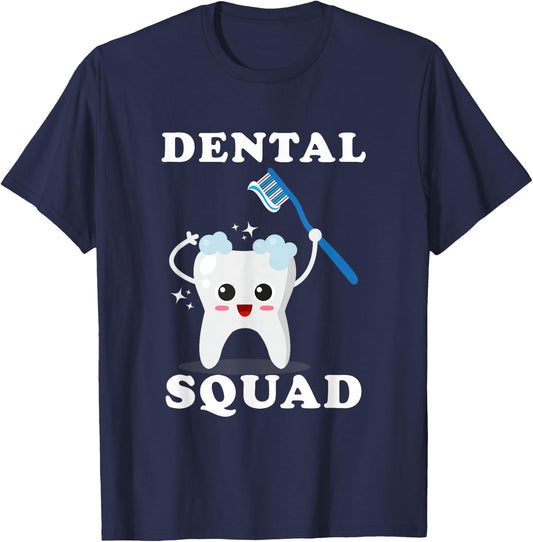 Dental Assistant Dentist Student Dental Squad Gift Men Women T-Shirt - T-Shirt | Navy