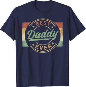 Best Daddy Ever Emblem Father's Day Daddy Gifts Dad T-Shirt - T-Shirt | Navy