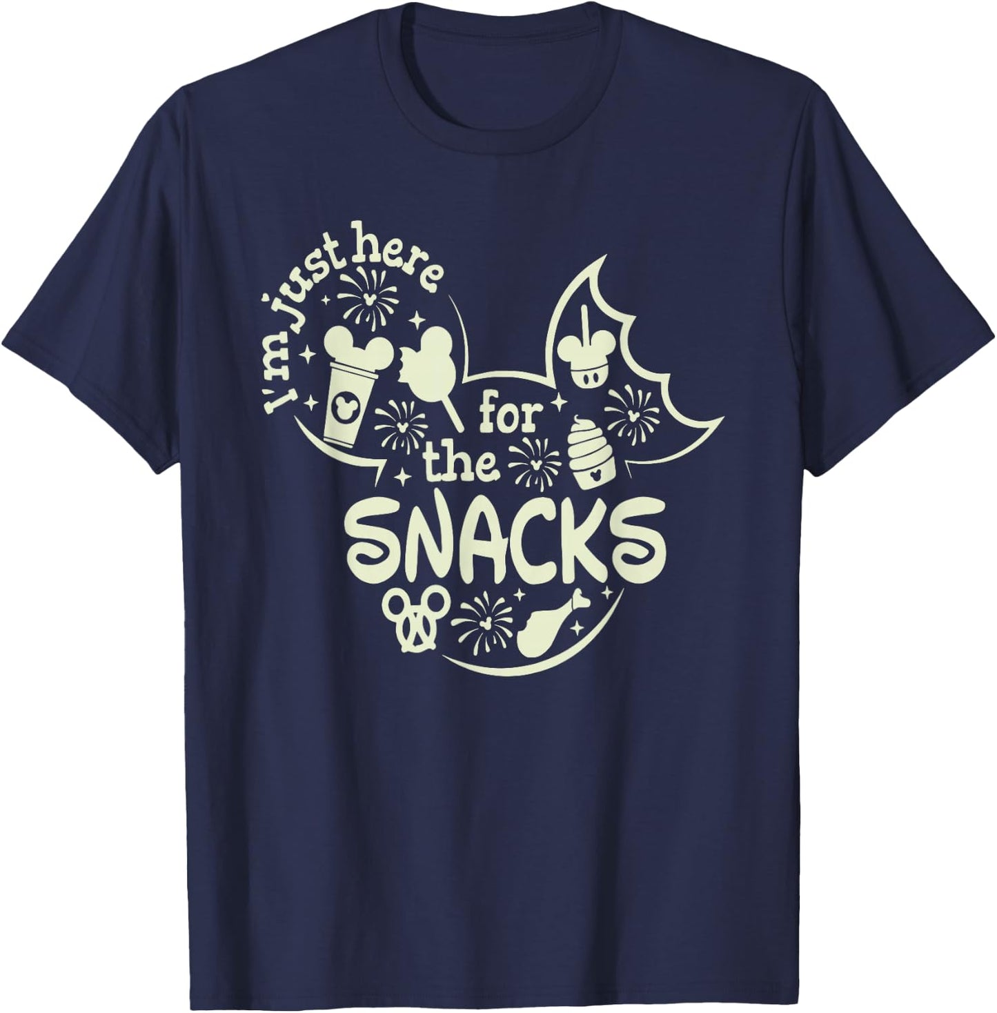 I'm Here For The Snacks, Snacks Goals T-Shirt - T-Shirt | Navy