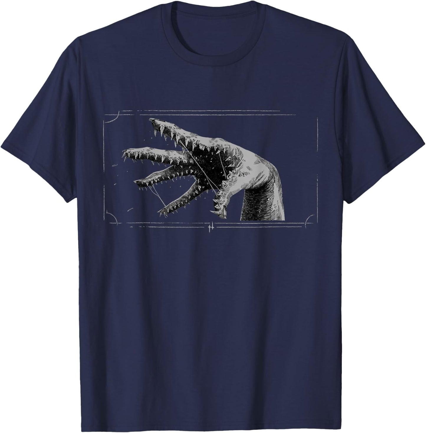 Hunt Showdown Boys -Adults Black Cotton Polyester Small Classic Fit Collarless Short Sleeve Classic Hunting T-Shirt - T-Shirt | Navy