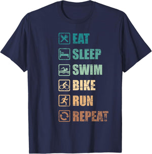 Funny Hobby Triathlete Gift Sports Triathlon T-Shirt - T-Shirt | Navy