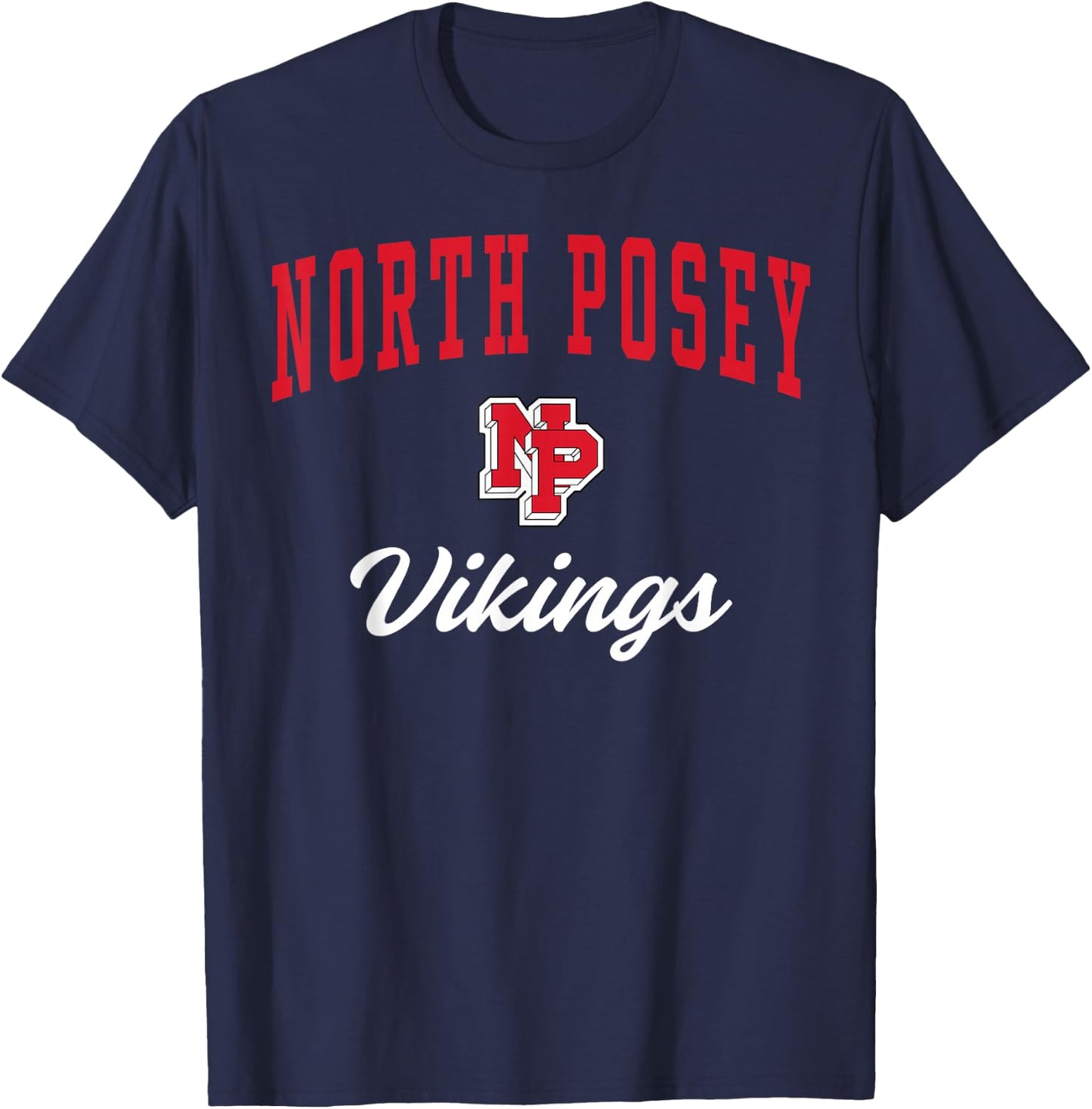 North Posey High School Vikings T-Shirt - T-Shirt | Navy