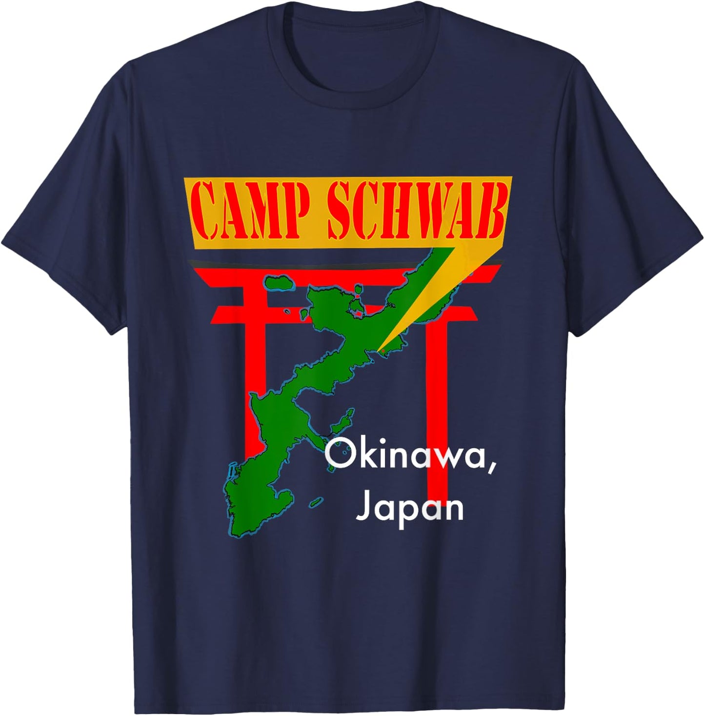Camp Schwab, Nago, Okinawa, Japan T-Shirt - T-Shirt | Navy