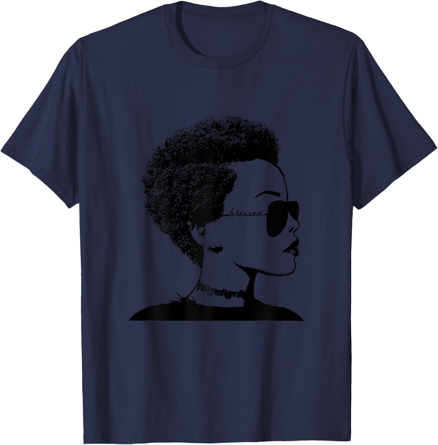 Melanin Poppin Black Girl Magic Plus Size Faith Based T-Shirt - T-Shirt | Navy