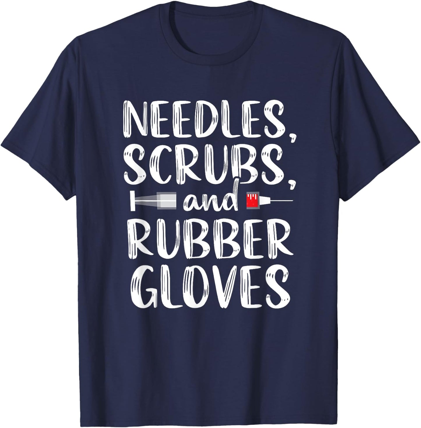 Needles Dialysis Technician Tech Nephrology Funny Women T-Shirt - T-Shirt | Navy