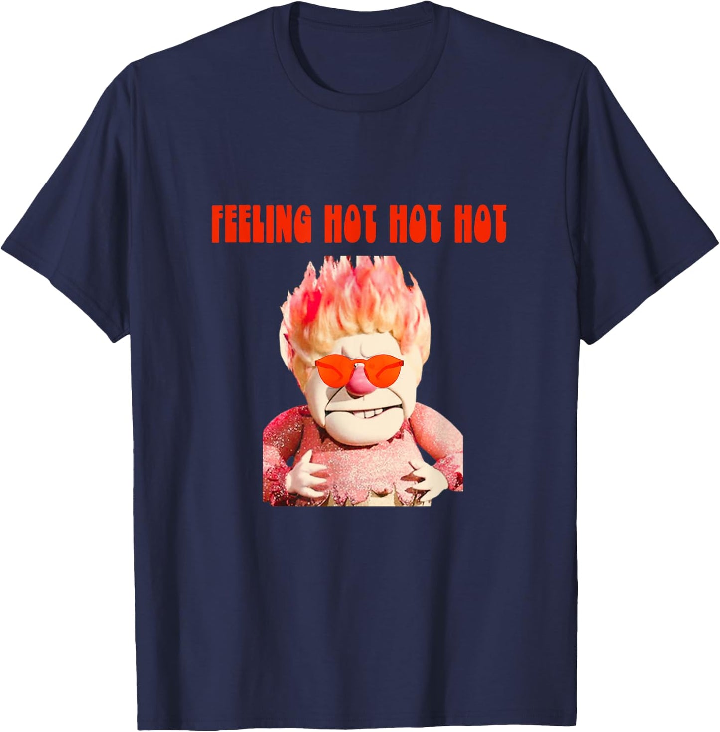 Hot Weather Miser Humorous Heat Funny T-Shirt - T-Shirt | Navy