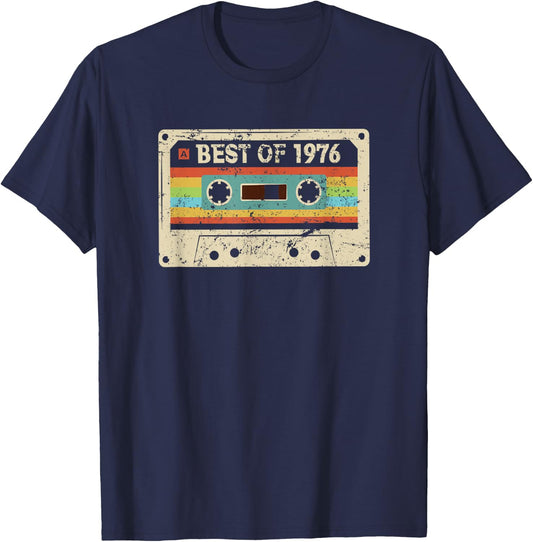 Best 1976 Vintage 50 Year Old Bday Men Women 50th Birthday T-Shirt - T-Shirt | Navy