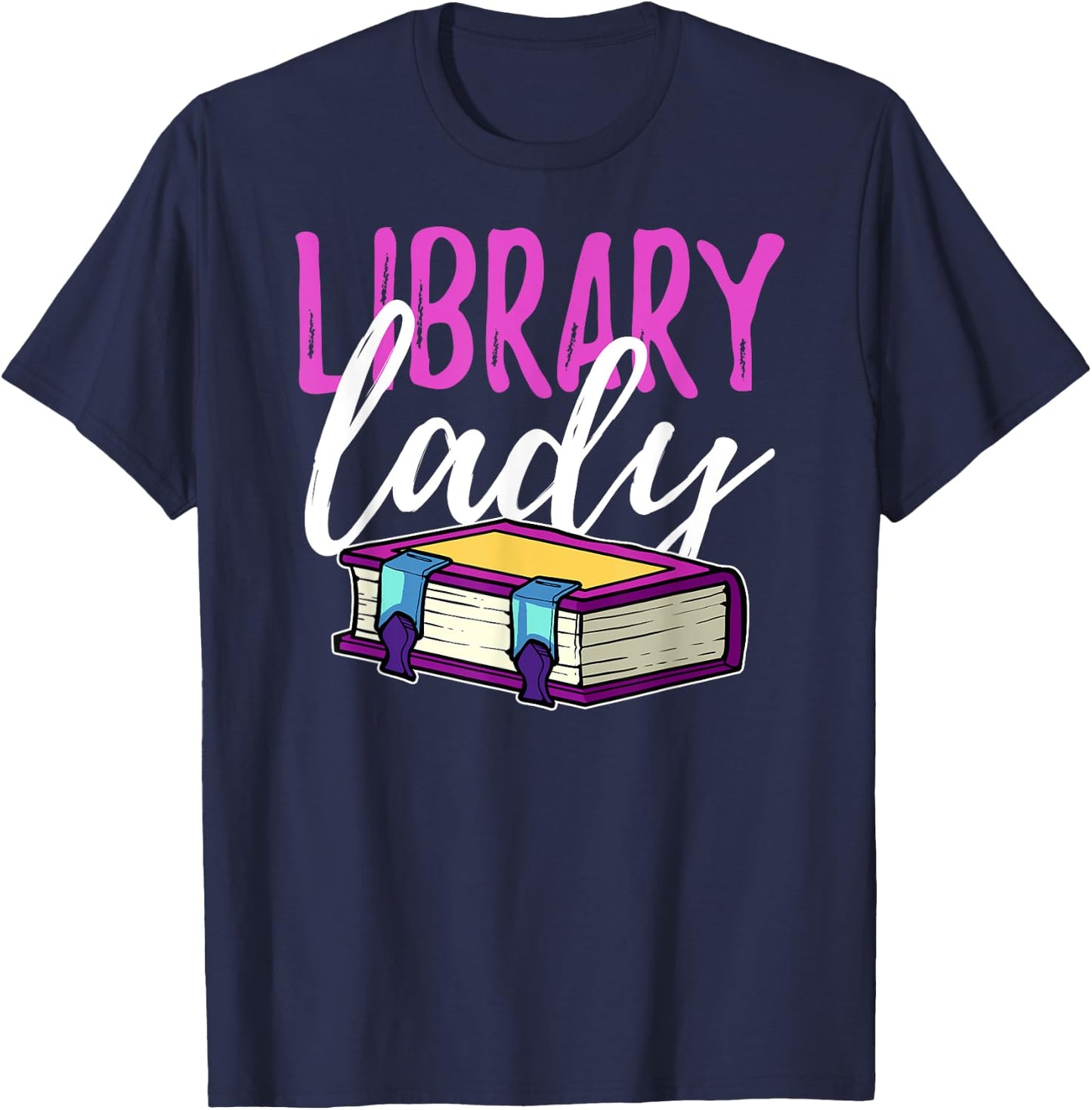 Librarian Library Reading Bookworm Books T-Shirt - T-Shirt | Navy