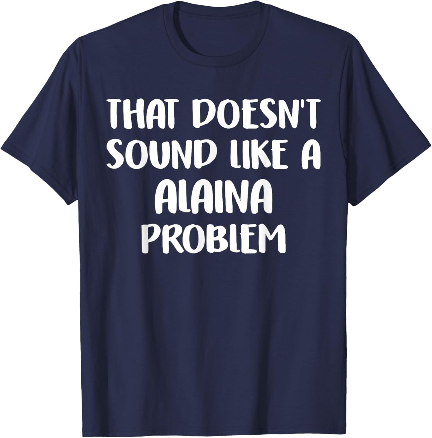 ALAINA Personalized Cute Flower Girls ALAINA Name T-Shirt - T-Shirt | Navy